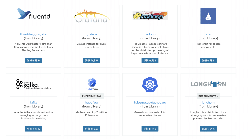 Rancher2.0のカタログでKubernetesのダッシュボードを利用する