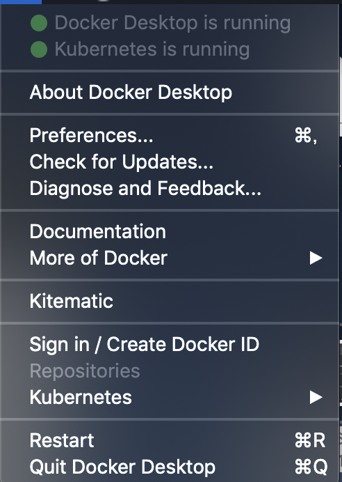 Docker メニュー2